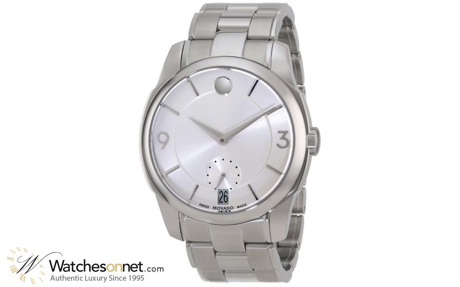 Movado LX  Quartz Men's Watch, Stainless Steel, Silver Dial, 606627