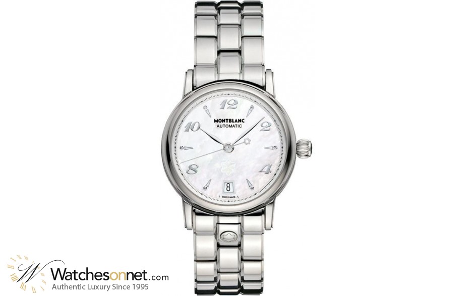 Montblanc Star Lady Automatic  Automatic Women's Watch, Stainless Steel, Mother Of Pearl & Diamonds Dial, 107117