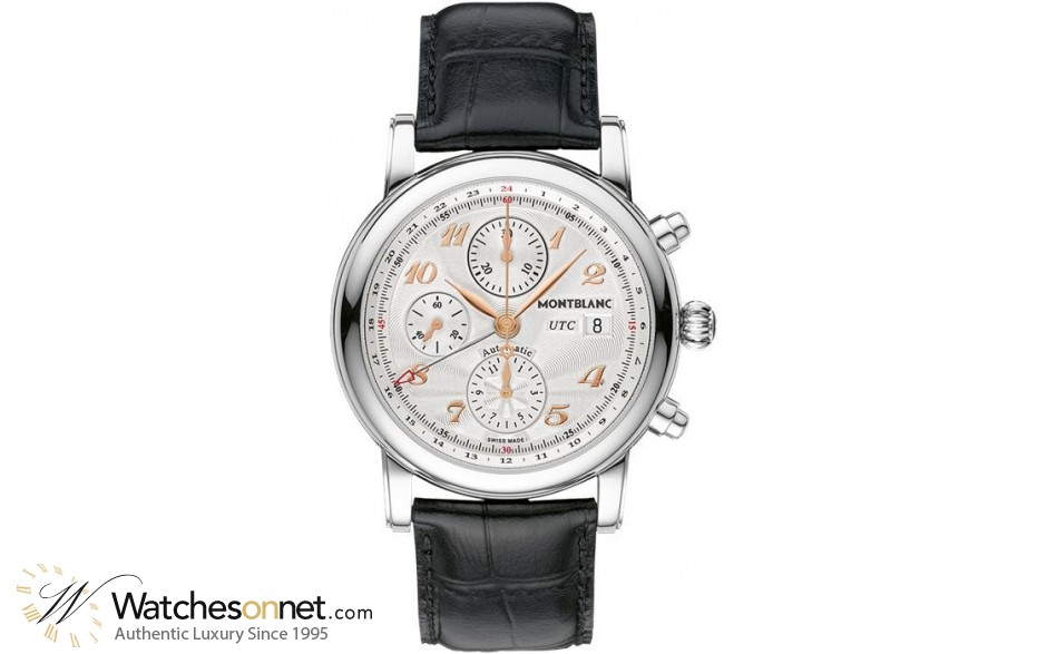 Montblanc Star Chronograph UTC Automatic  Chronograph Automatic Men's Watch, Stainless Steel, Silver Dial, 110590