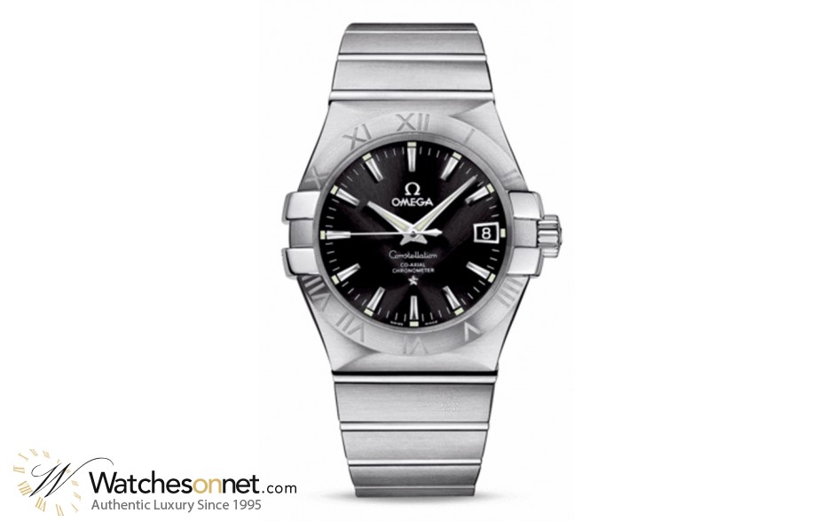 Omega Constellation  Automatic Men's Watch, Stainless Steel, Black Dial, 123.10.35.20.01.001