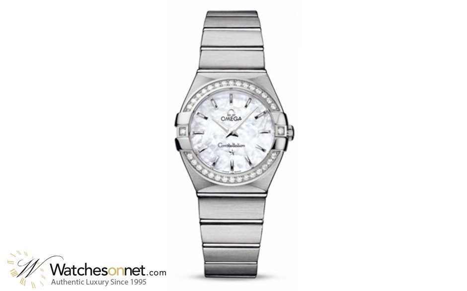 Omega Constellation  Quartz Women's Watch, Stainless Steel, Mother Of Pearl Dial, 123.15.27.60.05.001