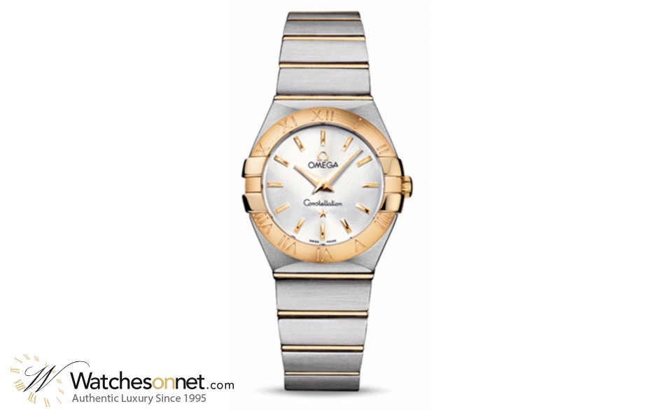 Omega Constellation  Quartz Women's Watch, 18K Yellow Gold, Silver Dial, 123.20.27.60.02.002