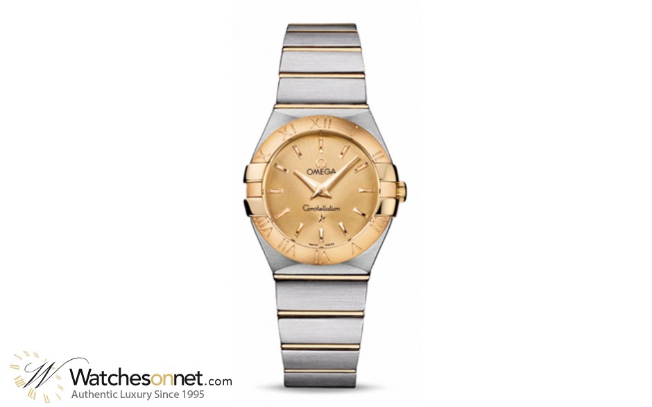 Omega Constellation  Quartz Women's Watch, 18K Rose Gold, Champagne Dial, 123.20.27.60.08.001