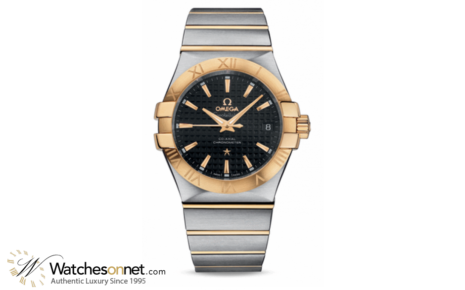 Omega Constellation  Automatic Men's Watch, 18K Yellow Gold, Black Dial, 123.20.35.20.01.002