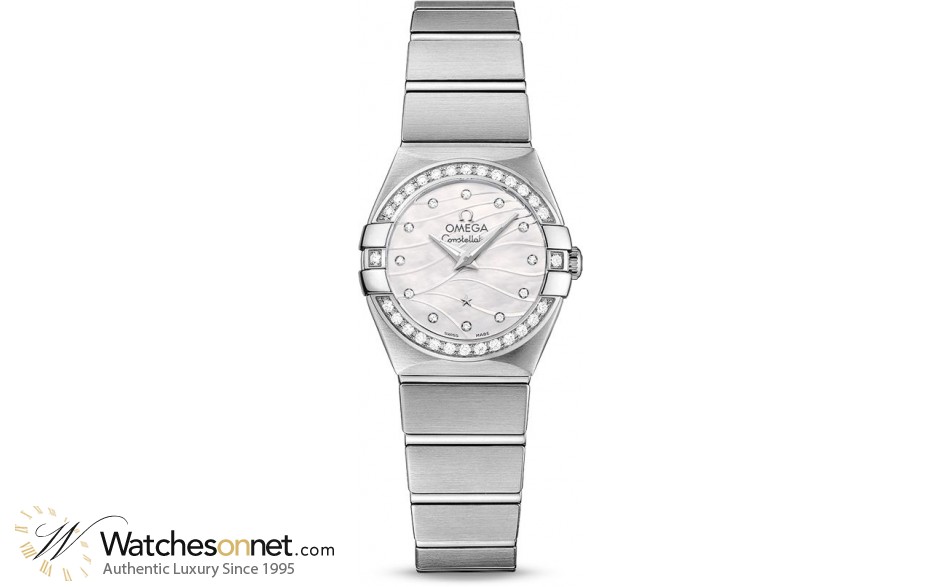 Omega Constellation  Quartz Small Women's Watch, Stainless Steel, Mother Of Pearl Dial, 123.15.24.60.55.006