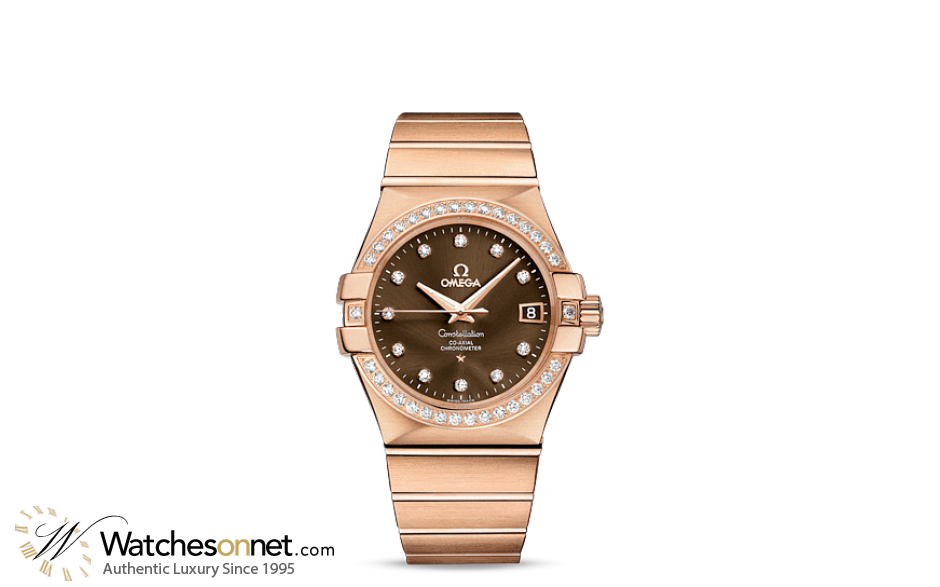 Omega Constellation  Automatic Men's Watch, 18K Rose Gold, Brown Dial, 123.55.35.20.63.001