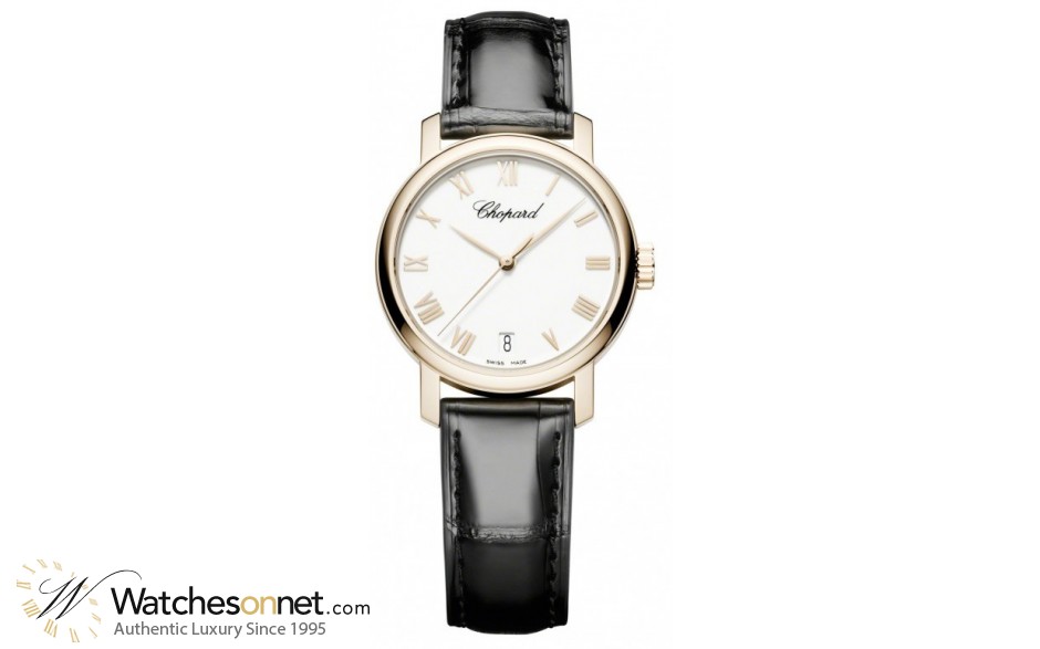 Chopard Classic  Automatic Women's Watch, 18K Rose Gold, White Dial, 124200-5001