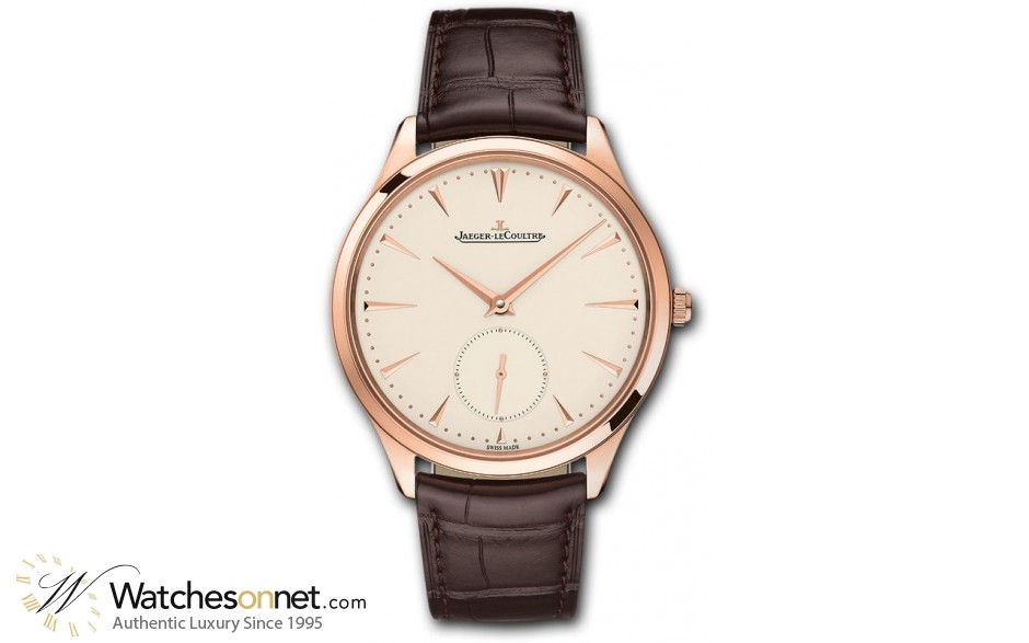Jaeger Lecoultre Master  Automatic Men's Watch, 18K Rose Gold, Beige Dial, 1272510