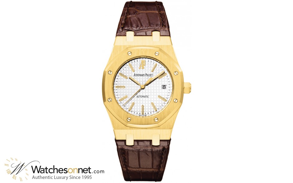 Audemars Piguet Royal Oak  Automatic Men's Watch, 18K Yellow Gold, White Dial, 15300BA.OO.D088CR.01