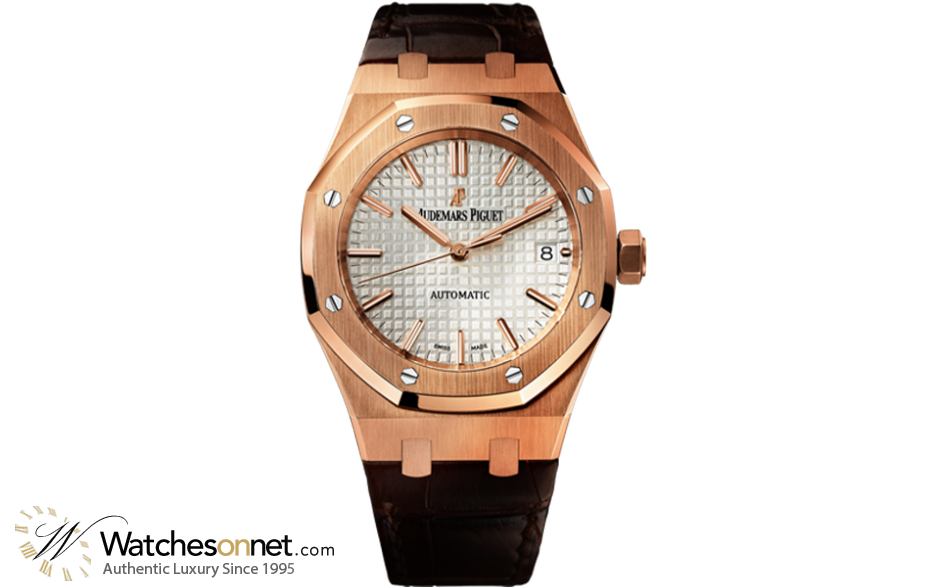 Audemars Piguet Royal Oak  Automatic Men's Watch, 18K Rose Gold, Silver Dial, 15450OR.OO.D088CR.01