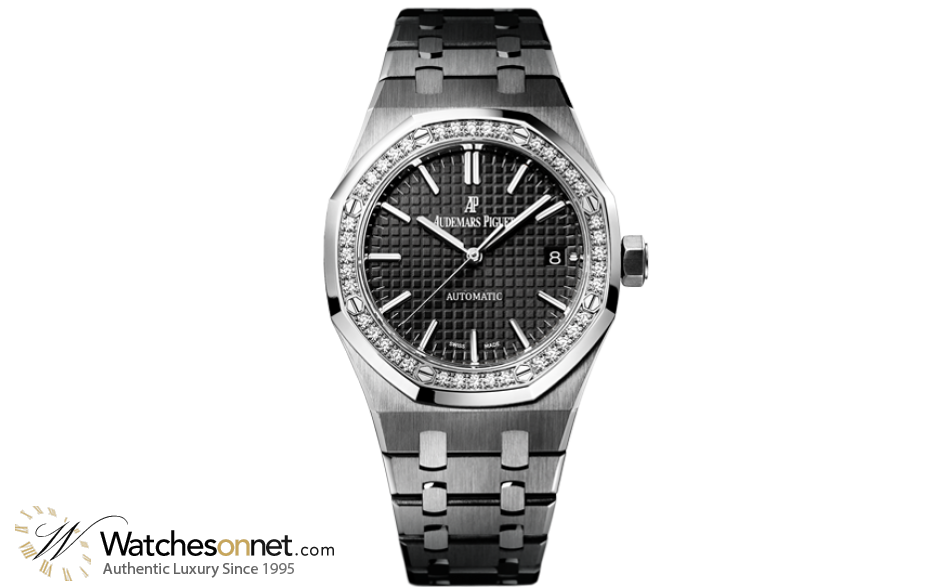 Audemars Piguet Royal Oak  Automatic Mid-Size Watch, Stainless Steel, Black Dial, 15451ST.ZZ.1256ST.01