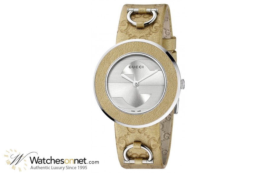 Gucci U-Play  Quartz Women's Watch, Stainless Steel, Silver Dial, YA129408