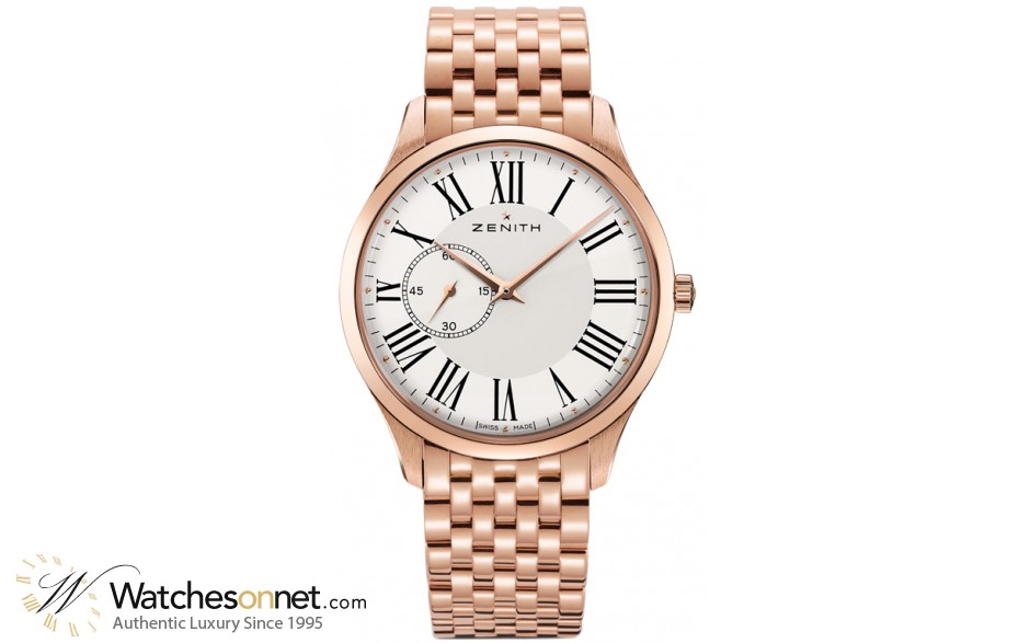 Zenith Heritage  Automatic Men's Watch, 18K Rose Gold, White Dial, 18.2010.681/11.M2010
