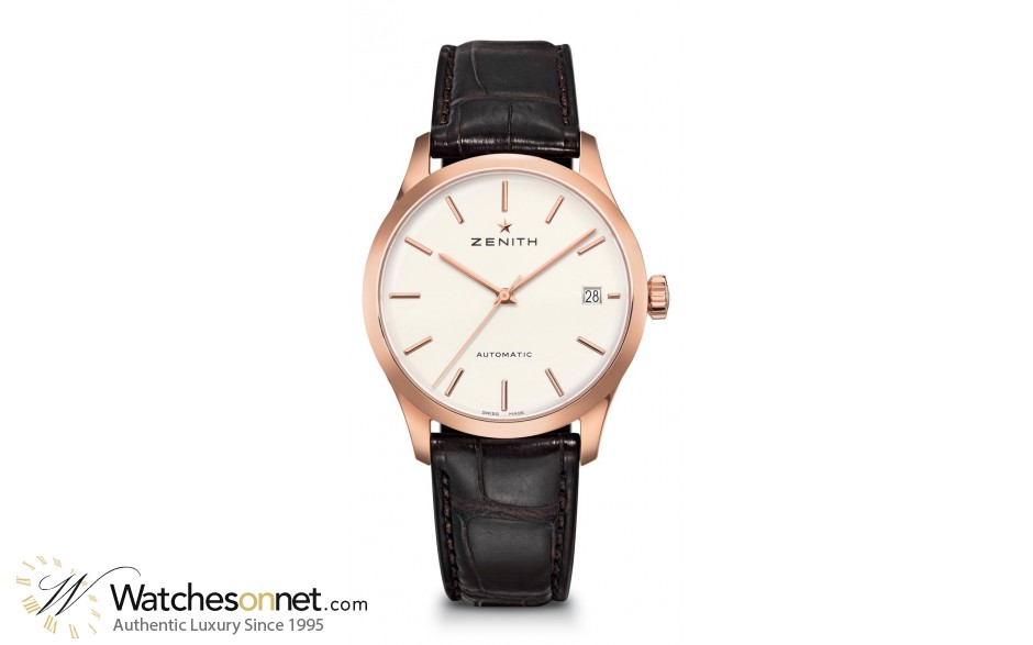 Zenith Heritage  Automatic Men's Watch, 18K Rose Gold, Silver Dial, 18.5000.2572PC/01.C498