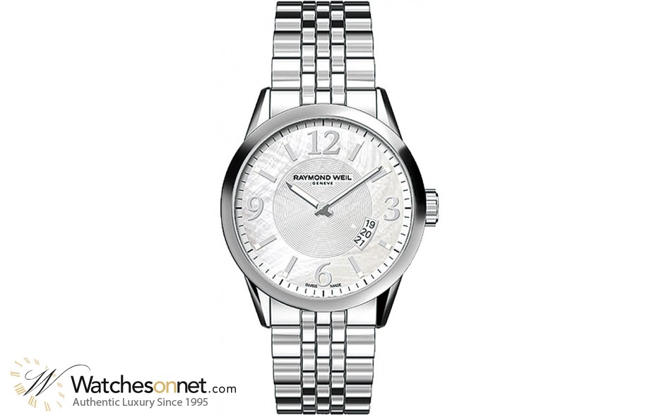 Raymond Weil Freelancer  Quartz Women's Watch, Stainless Steel, White Dial, 5670-ST-05907