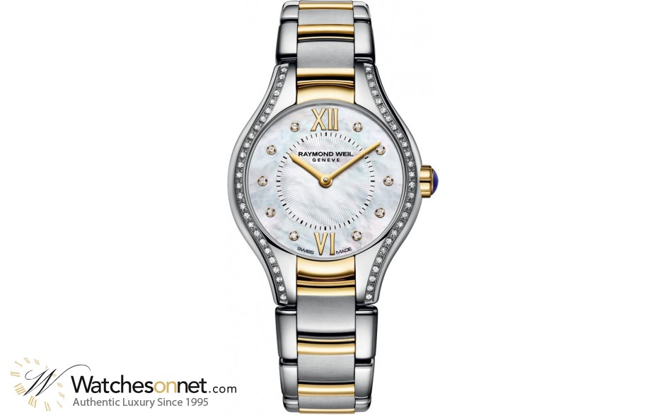 Raymond Weil Noemia  Quartz Women's Watch, Stainless Steel, Mother Of Pearl & Diamonds Dial, 5124-SPS-00985