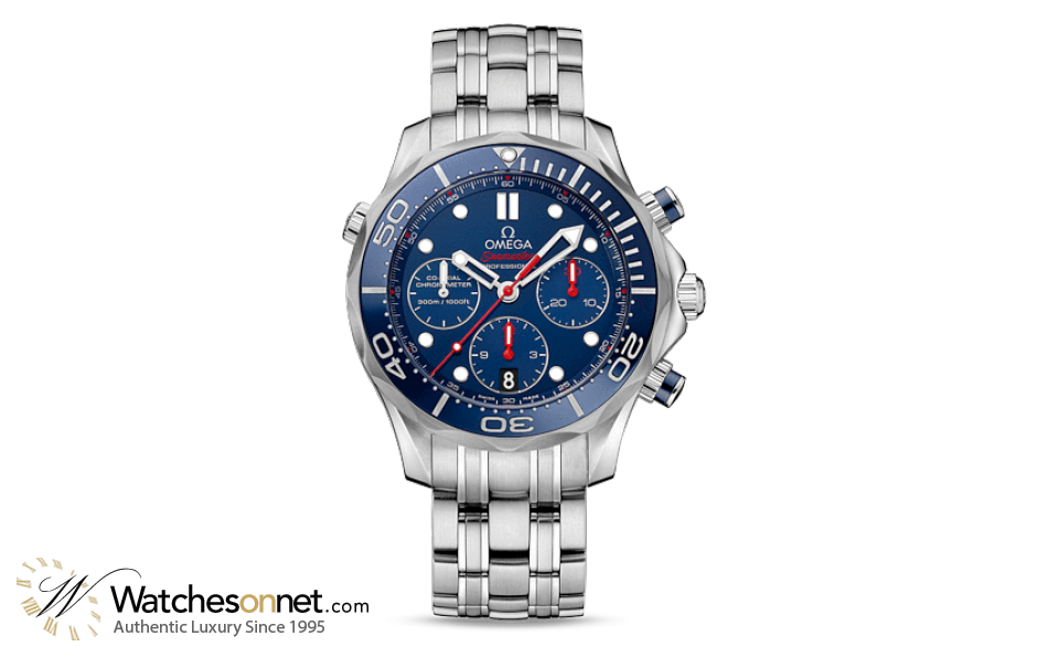 Omega Seamaster  Chronograph Automatic Men's Watch, Stainless Steel, Blue Dial, 212.30.42.50.03.001