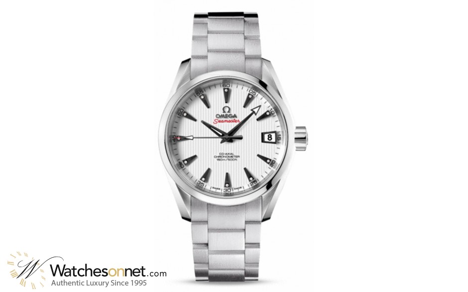 Omega Aqua Terra  Automatic Men's Watch, Stainless Steel, White & Diamonds Dial, 231.10.39.21.54.001