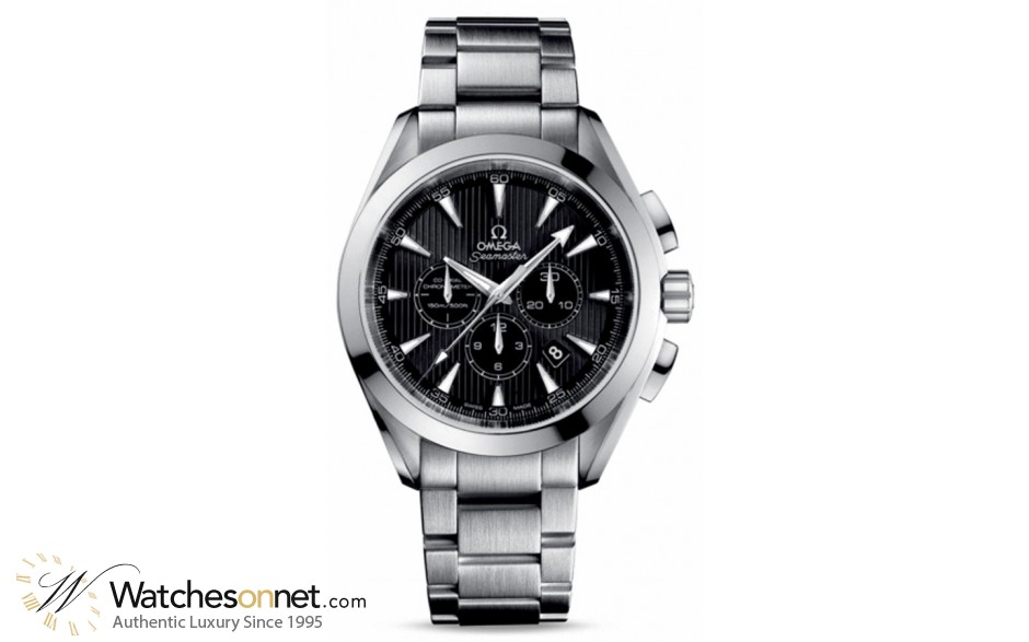 Omega Aqua Terra  Chronograph Automatic Men's Watch, Stainless Steel, Black Dial, 231.10.44.50.01.001