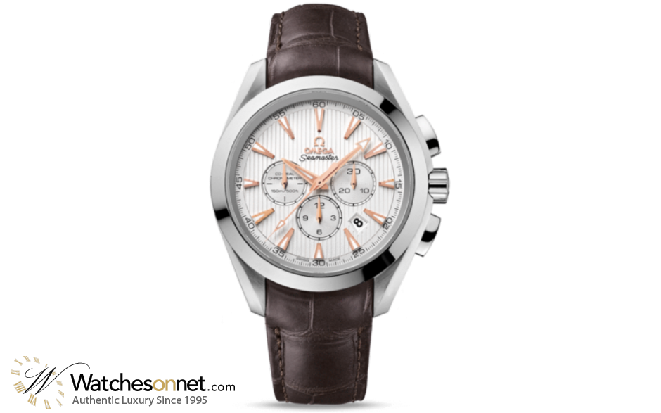Omega Aqua Terra  Chronograph Automatic Men's Watch, Stainless Steel, White Dial, 231.13.44.50.02.001