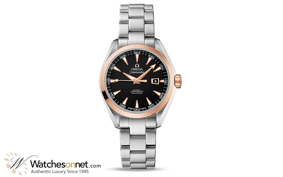 Omega Aqua Terra  Automatic Women's Watch, 18K Rose Gold, Black Dial, 231.20.34.20.01.003
