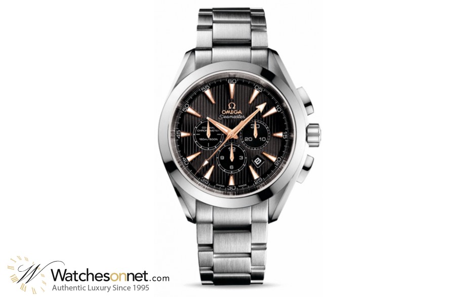 Omega Aqua Terra  Chronograph Automatic Men's Watch, 18K White Gold, Grey Dial, 231.50.44.50.01.001