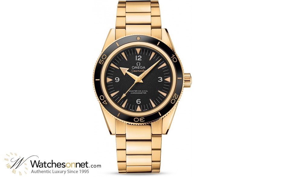 Omega Seamaster  Automatic Men's Watch, 18K Yellow Gold, Black Dial, 233.60.41.21.01.002