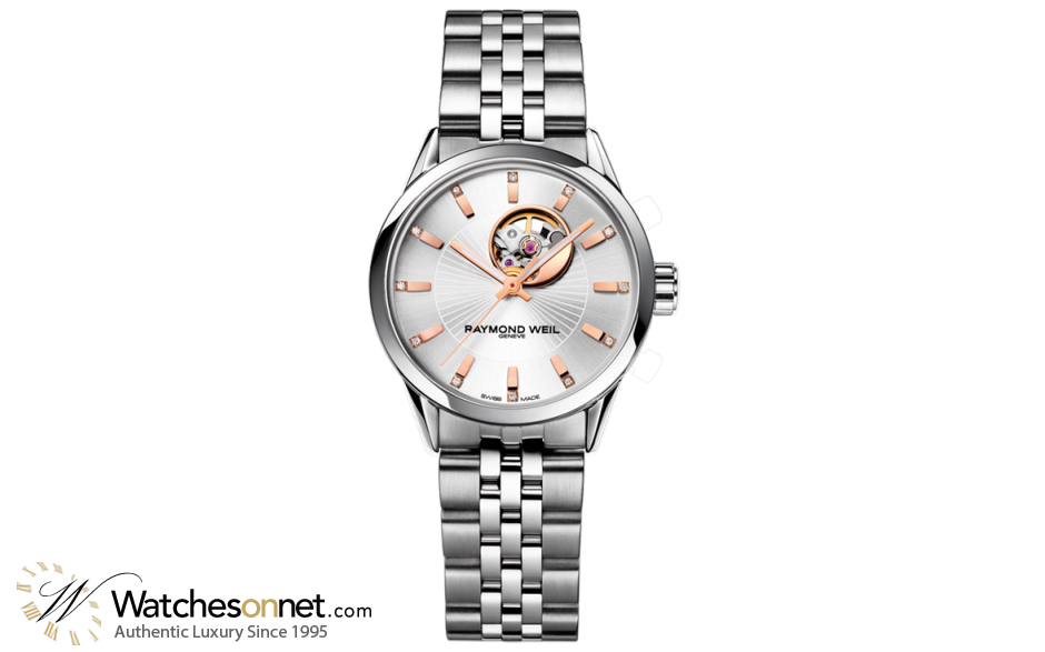 Raymond Weil Freelancer  Automatic Women's Watch, Stainless Steel, Silver Dial, 2410-ST-65981