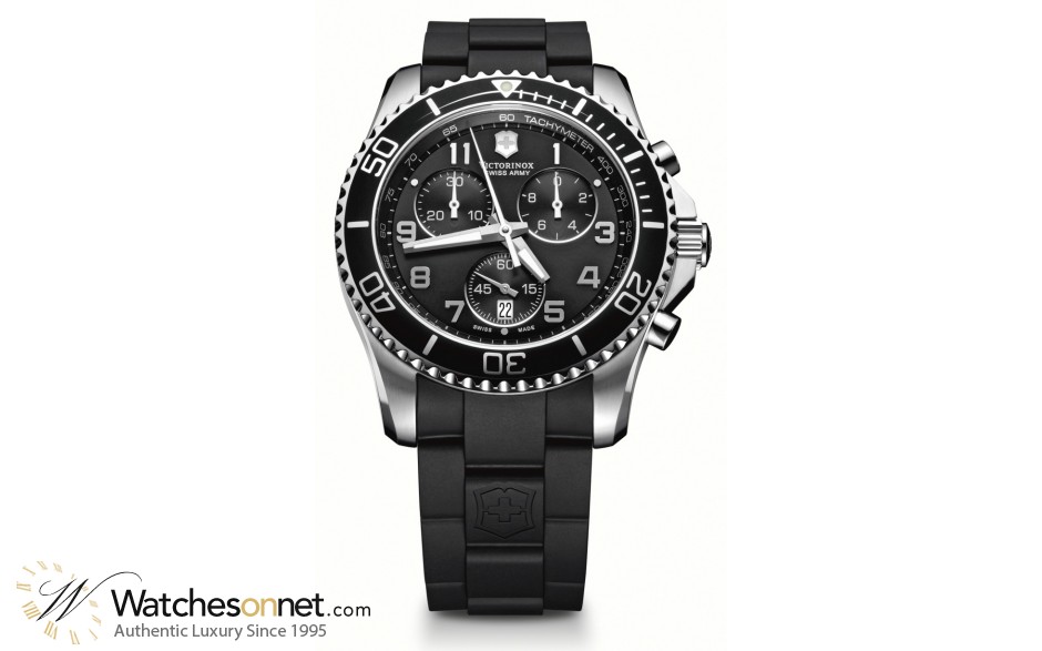 Victorinox Swiss Army Maverick GS  Chronograph Quartz Men's Watch, Stainless Steel, Black Dial, 241431