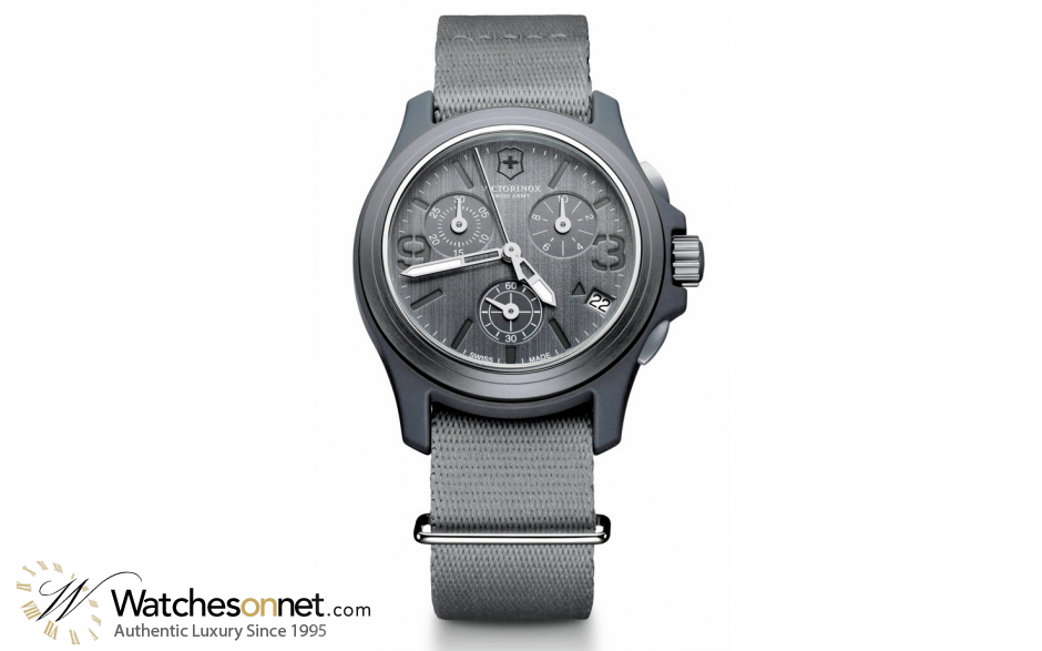 Victorinox Swiss Army Original  Chronograph Quartz Men's Watch, Aluminum, Grey Dial, 241532