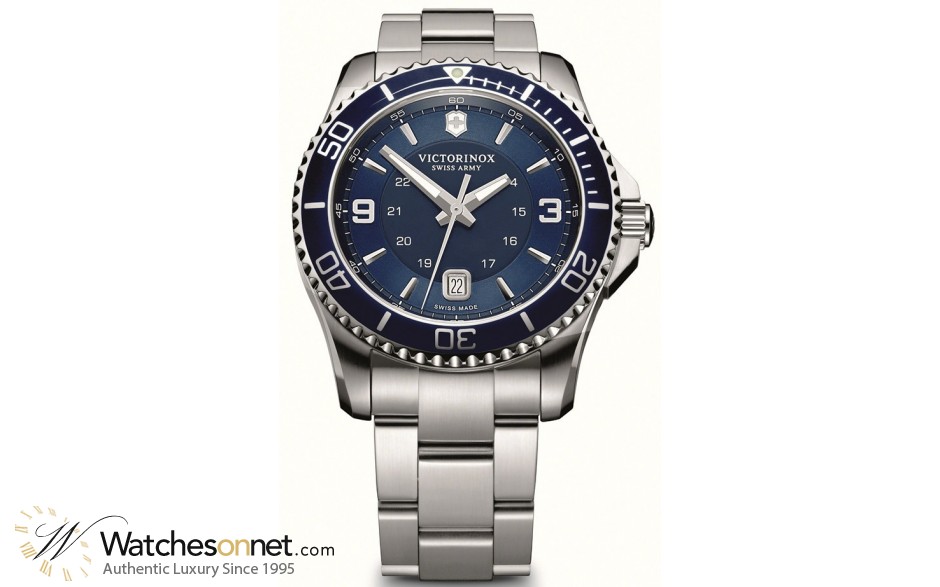 Victorinox Swiss Army Maverick  Quartz Men's Watch, Stainless Steel, Blue Dial, 241602