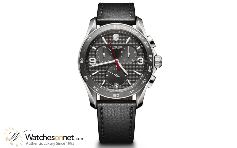 Victorinox Swiss Army Classic  Chronograph Quartz Men's Watch, PVD Black Steel, Black Dial, 241657