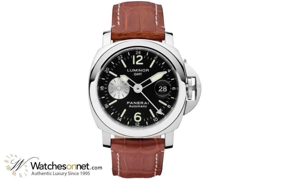 Panerai Luminor  Chronograph Automatic Men's Watch, Stainless Steel, Black Dial, PAM00088