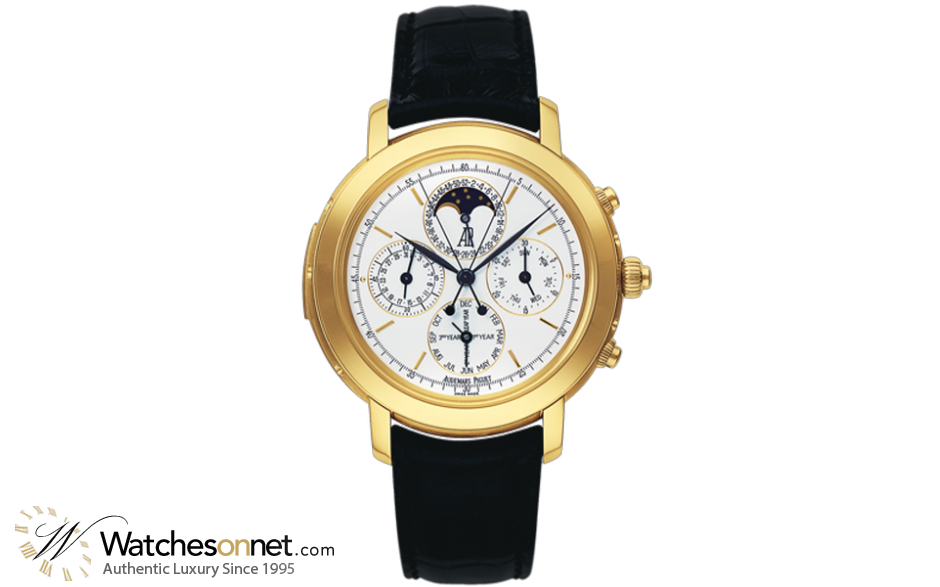 Audemars Piguet Jules Audemars  Grand Complication Men's Watch, 18K Yellow Gold, White Dial, 25866BA.OO.D002CR.01