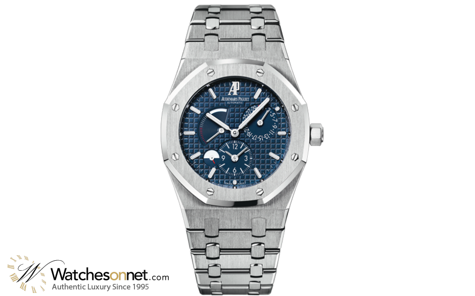 Audemars Piguet Royal Oak  Dual Time Automatic Men's Watch, Stainless Steel, Blue Dial, 26120ST.OO.1220ST.02