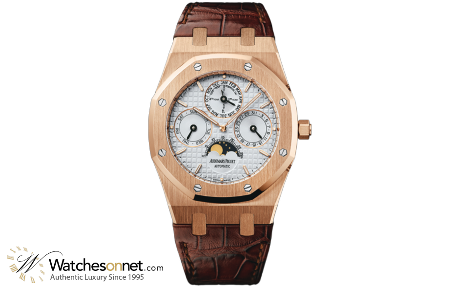 Audemars Piguet Royal Oak  Perpetual Calendar Men's Watch, 18K Rose Gold, White Dial, 26252OR.OO.D092CR.02