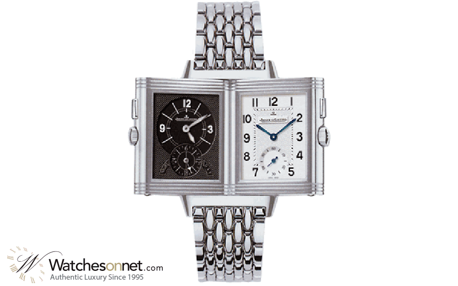 Jaeger Lecoultre Reverso Duo  Mechanical Men's Watch, Stainless Steel, Grey Dial, 2718110
