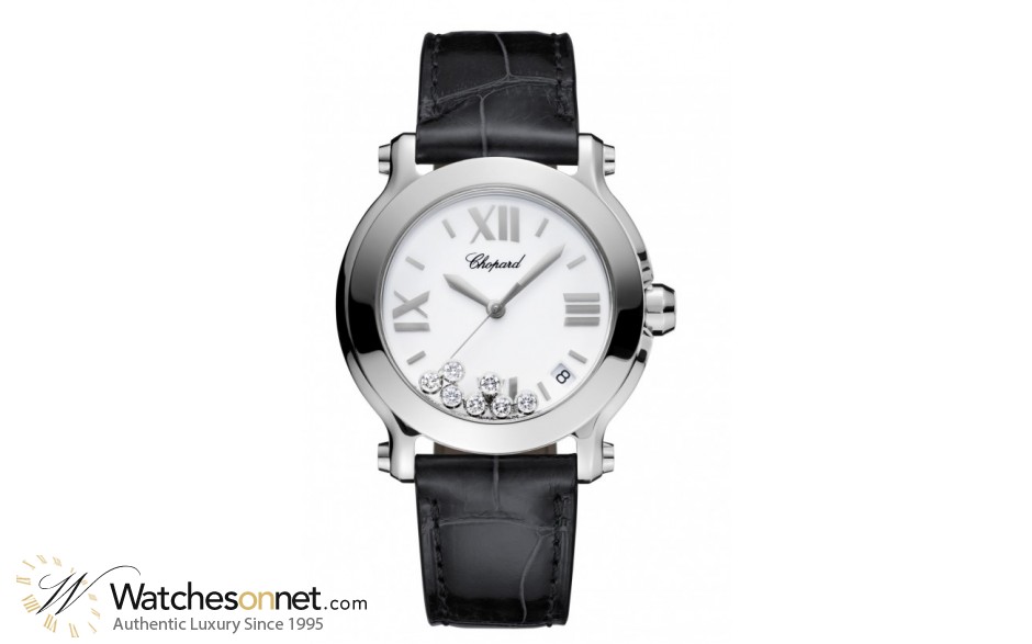 Chopard Happy Diamonds  Quartz Women's Watch, Stainless Steel, White Dial, 278475-3001