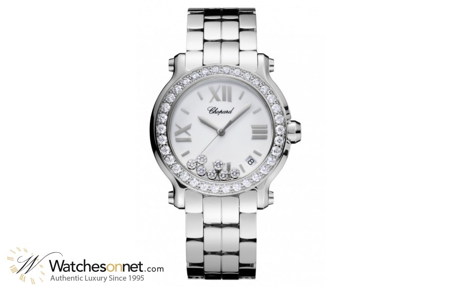 Chopard Happy Diamonds  Quartz Women's Watch, Stainless Steel, White Dial, 278477-3008