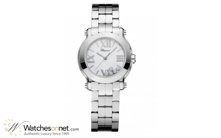 Chopard Happy Diamonds  Quartz Women's Watch, Stainless Steel, White Dial, 278509-3002