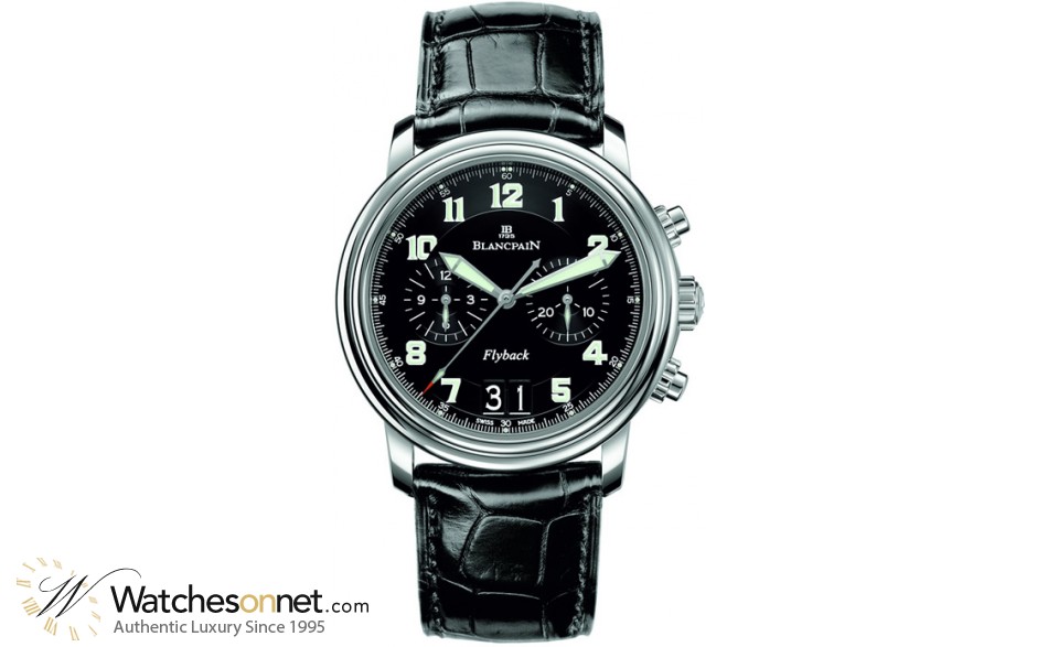 Blancpain Leman  Chronograph Flyback Men's Watch, Stainless Steel, Black Dial, 2885F-1130-53B