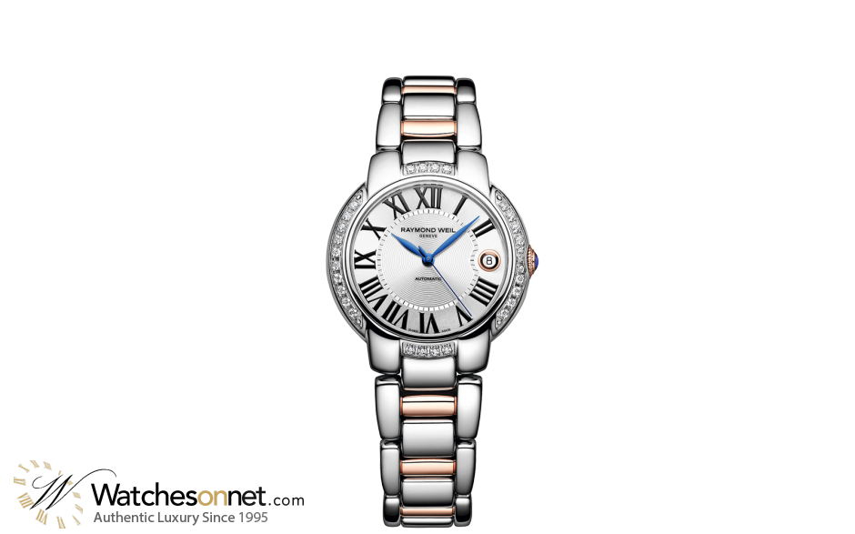 Raymond Weil Jasmine  Automatic Women's Watch, Gold Tone, Silver Dial, 2935-S5S-00659