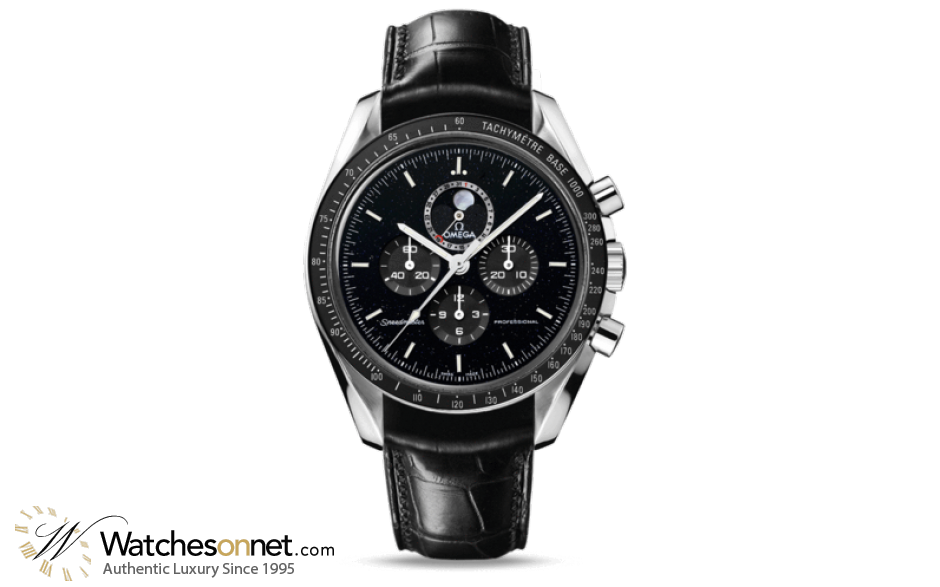 Omega Speedmaster Moon Watch  Chronograph Manual Men's Watch, Stainless Steel, Black Dial, 311.33.44.32.01.001