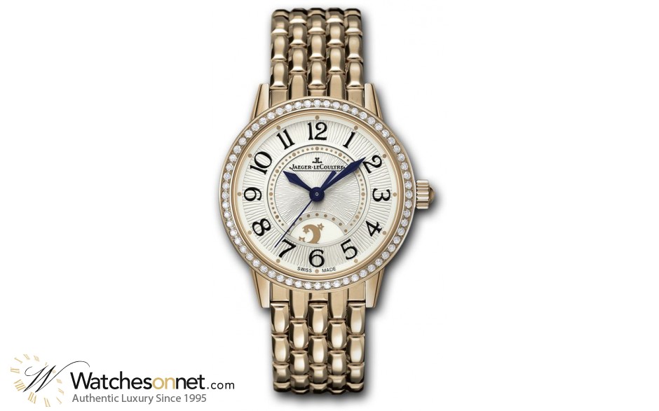 Jaeger Lecoultre Rendez-Vous  Automatic Women's Watch, 18K Rose Gold, Silver Dial, 3462121