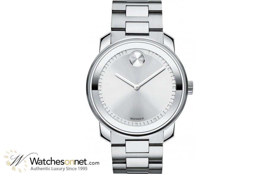 Movado Bold  Quartz Unisex Watch, Stainless Steel, Silver Dial, 3600257