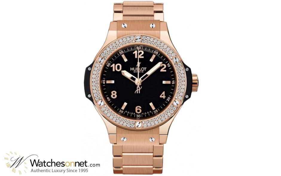 Hublot Big Bang 38mm  Quartz Women's Watch, 18K Rose Gold, Black Dial, 361.PX.1280.PX.1104