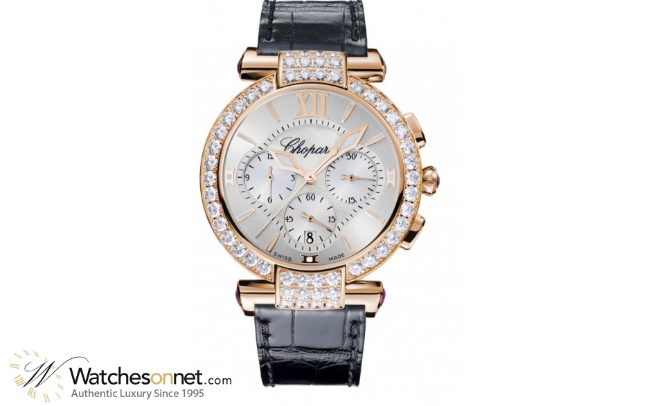 Chopard Imperiale  Chronograph Automatic Women's Watch, 18K Rose Gold, Silver Dial, 384211-5003