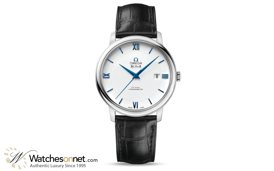 Omega De Ville  Automatic Men's Watch, 18K White Gold, White Dial, 424.53.40.20.04.001