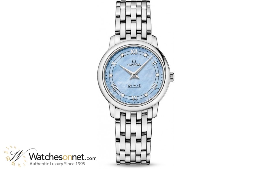 Omega De Ville  Quartz Women's Watch, Stainless Steel, Blue Dial, 424.10.27.60.57.001