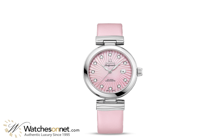 Omega De Ville Ladymatic  Automatic Women's Watch, Stainless Steel, Pink Dial, 425.32.34.20.57.001